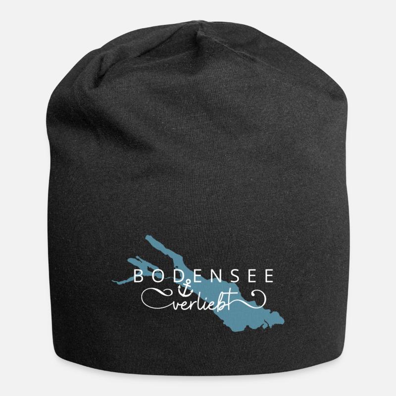 Bodensee verliebt - Jersey-Beanie - Schwarz