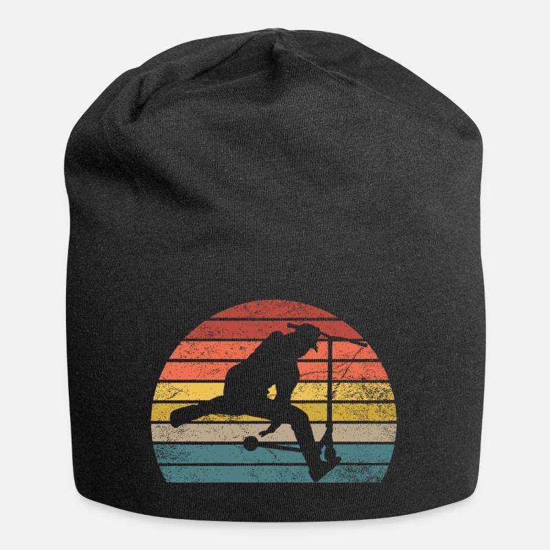 Scooter Retro - Jersey-Beanie - Schwarz
