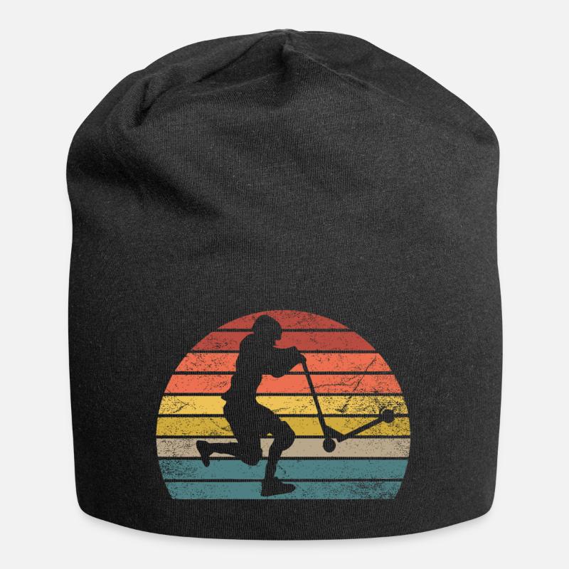 Stunt Scooter Tretroller - Jersey-Beanie - Schwarz