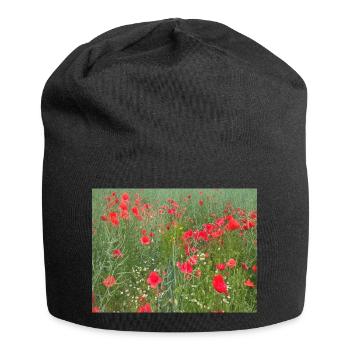 Poppy meadow - Jersey Beanie - black - Front