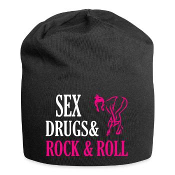 Rock Music Rock and Roll - Jersey Beanie - black - Front