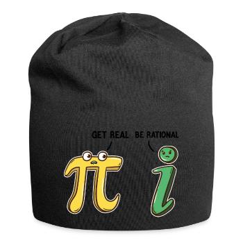Fun Teacher Gift Get Real Be Rational - Jersey Beanie - black - Front