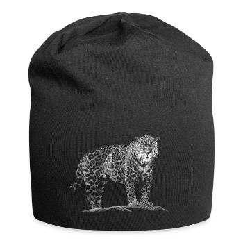 Leopard - Jersey Beanie - black - Front