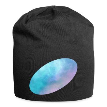 Space Ellipse schräg - Jersey-Beanie - Schwarz - Vorne