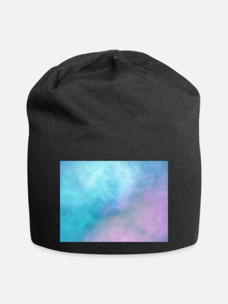 Space Rectangle - Jersey Beanie - black