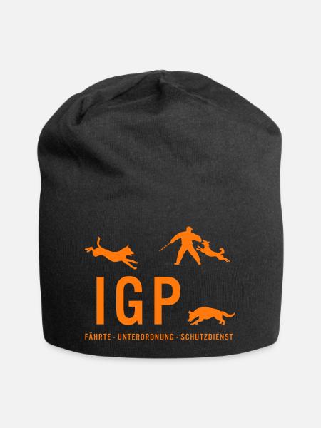 IGP Hundesport - ORANGE - Jersey-Beanie - Schwarz