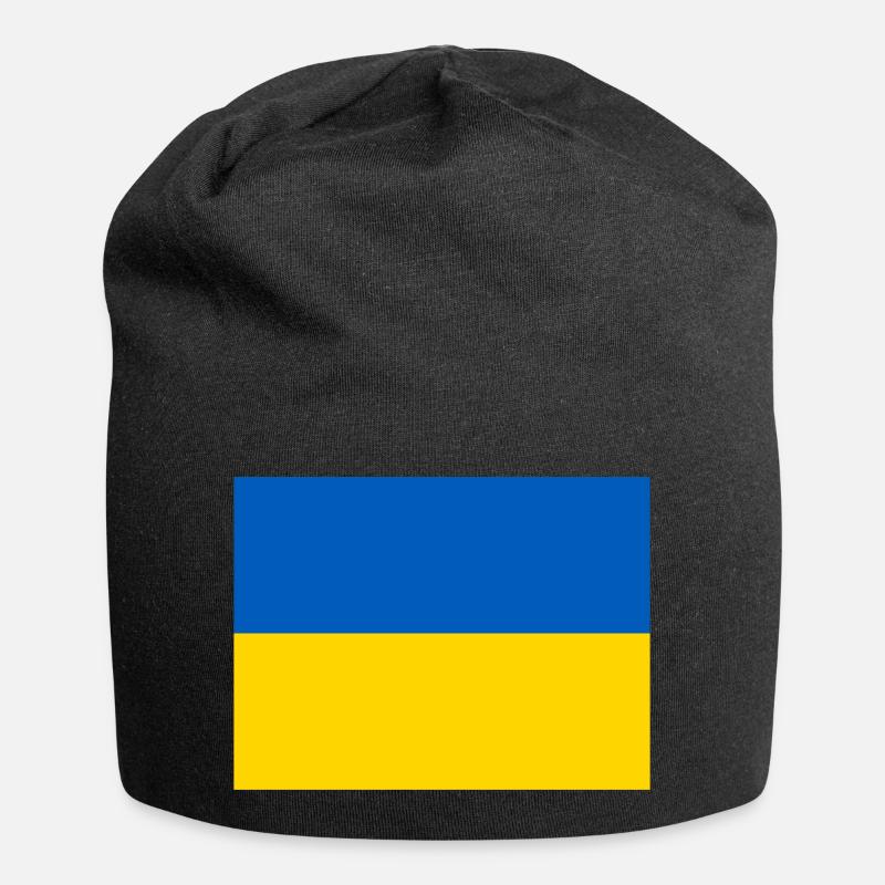 Drapeau de l’Ukraine - Bonnet en jersey - noir