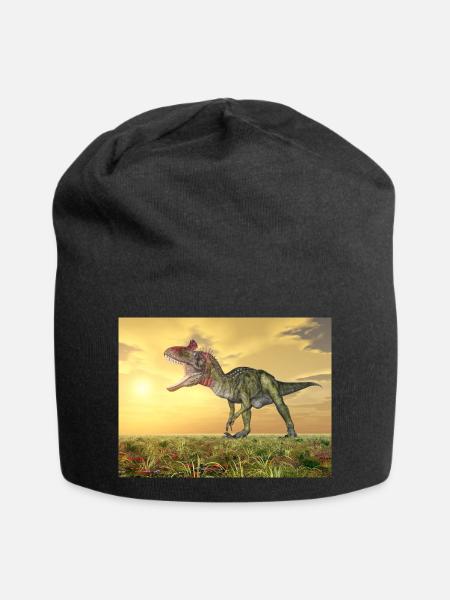 Dinosaurier Cryolophosaurus - Jersey-Beanie - Schwarz
