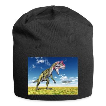 Dinosaurier Cryolophosaurus - Jersey-Beanie - Schwarz - Vorne