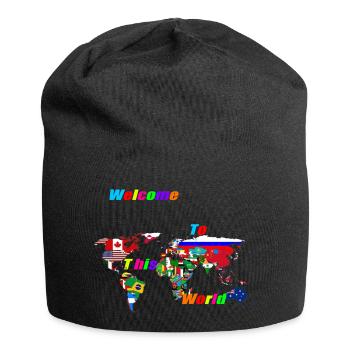 Welcome to this World - Jersey Beanie - black - Front