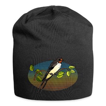 Oiseau - Bonnet en jersey - noir - Devant