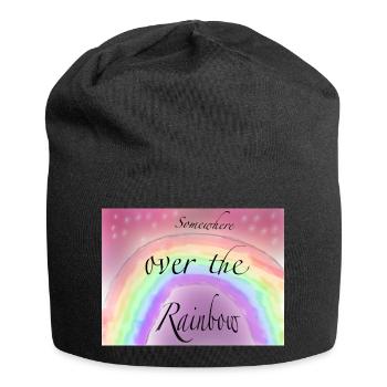 Somewhere Ober the rainbow - Jersey-Beanie - Schwarz - Vorne