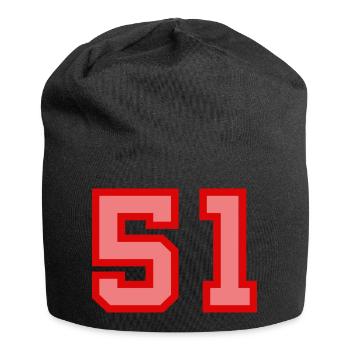 Cool Retro Retrostyle Numéro de maillot numéro de dos - Bonnet en jersey - noir - Devant