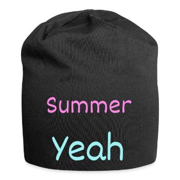 Sommer - Jersey-Beanie - Schwarz - Vorne