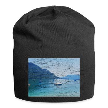 See mit Springmuster , Patina, auf Alt - Jersey-Beanie - Schwarz - Vorne