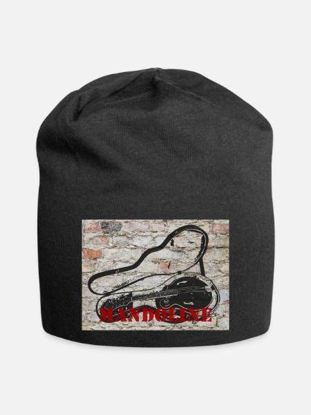 Mandoline (Bluegrass-Mandoline Streetart) - Jersey-Beanie - Schwarz