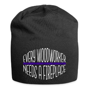 woodworking chainsaw carpenter tshirts - Jersey-Beanie - Schwarz - Vorne