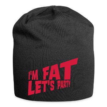im fat lets party - Jersey-Beanie - Schwarz - Vorne
