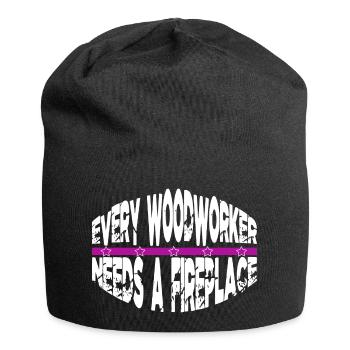 funny woodworking daddesign mason present - Jersey-Beanie - Schwarz - Vorne