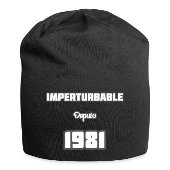Année de naissance / Birth year - 1981 - Bonnet en jersey - noir - Devant