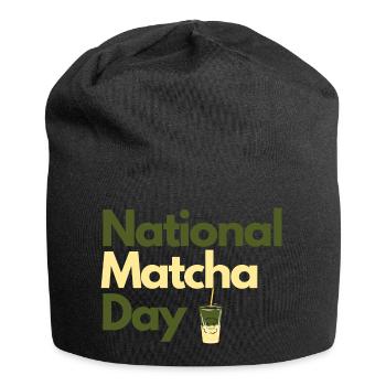National Matcha Day - Jersey-Beanie - Schwarz - Vorne