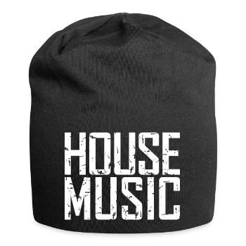 House Music Logo - Jersey-Beanie - Schwarz - Vorne