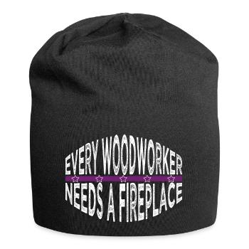 statement carpenter jokes funny sayings - Jersey Beanie - black - Front