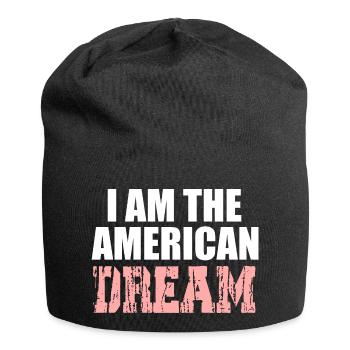 Ich bin der amerikanische Traum - Jersey-Beanie - Schwarz - Vorne