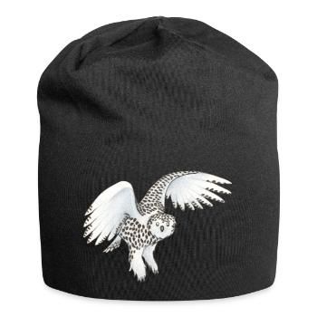 Snowy owl - Jersey Beanie - black - Front