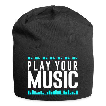 Spiel deine Musik, Joue ta musique - Bonnet en jersey - noir - Devant