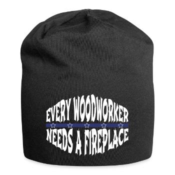 badge plombier forestier a charpentiers prière t-shirts - Bonnet en jersey - noir - Devant