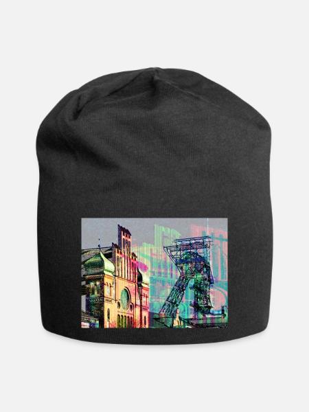 Industriekultur im Ruhrgebiet, Zeche, Bergbau - Jersey-Beanie - Schwarz