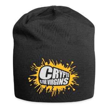 crypto is for virgins - Jersey Beanie - black - Front