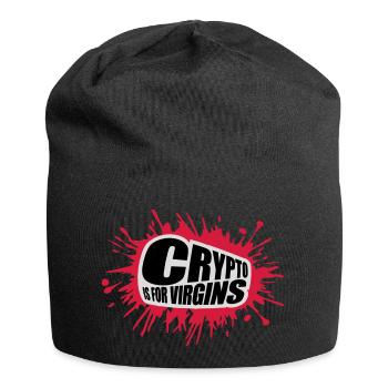 crypto is for virgins - Jersey Beanie - black - Front