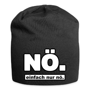 Nein - Jersey-Beanie - Schwarz - Vorne