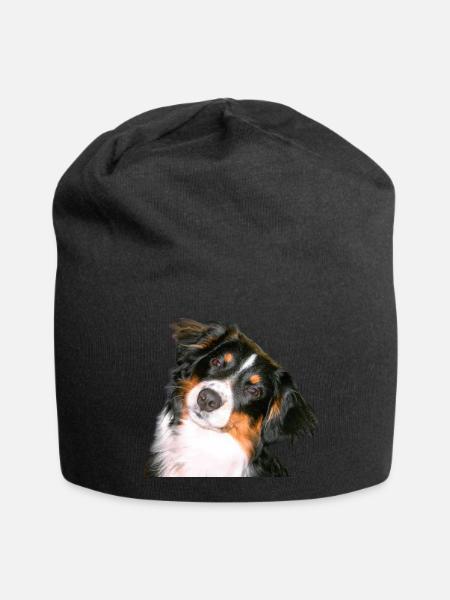 Aussie Nanouk, Kopf - Foto - Jersey-Beanie - Schwarz