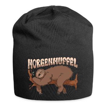 Morgenmuffel - Jersey-Beanie - Schwarz - Vorne
