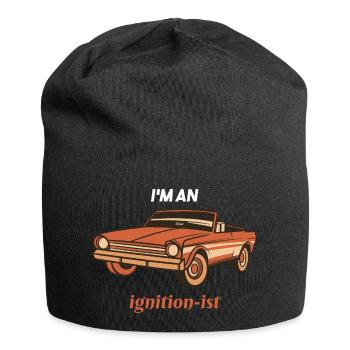 I'm An Ignition-Ist Funny Retro Car Lover Present - Jersey-Beanie - Schwarz - Vorne
