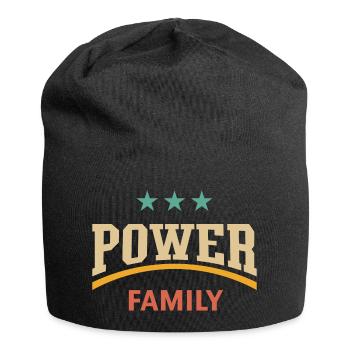 Famille Power (Famille / Père / Mère / 4C) - Bonnet en jersey - noir - Devant