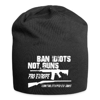 Band Idiots not Guns ORIGINAL weißer Druck - Jersey-Beanie - Schwarz - Vorne