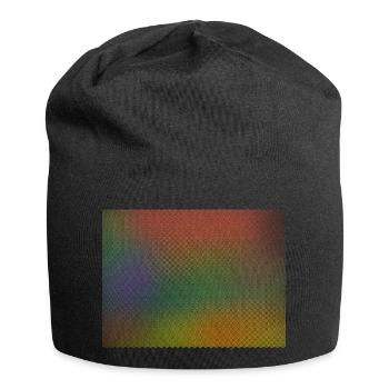 bunt Abstrakt - Jersey-Beanie - Schwarz - Vorne