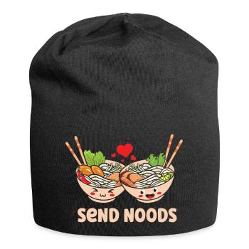 Envoyer des nouilles Pho Soup Kawaii Ramen - Bonnet en jersey - noir - Devant