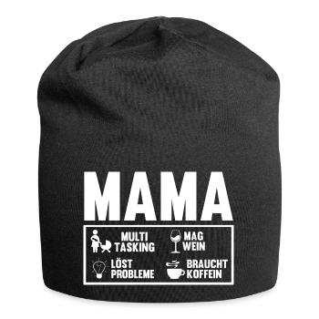 Mutter Muttertag Mama - Jersey-Beanie - Schwarz - Vorne