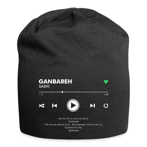 GANBAREH - Play Button & Lyrics - Jersey Beanie