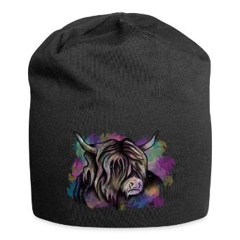 Scottish Highlander - Jersey Beanie - black - Front