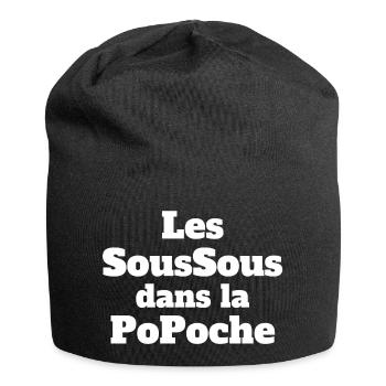 argent, gagner de l'argent, gagner au loto - Bonnet en jersey - noir - Devant