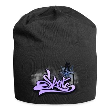 Schlittschuh-Sprung - Jersey-Beanie - Schwarz - Vorne