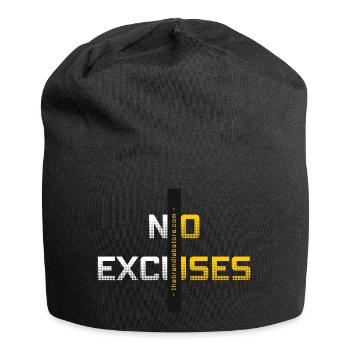 No Excuses - Jersey-Beanie - Schwarz - Vorne