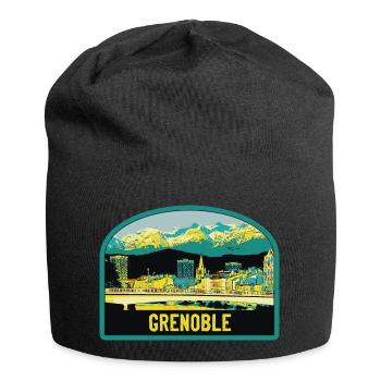 Grenoble : beauté de la capitale des Alpes - Bonnet en jersey - noir - Devant