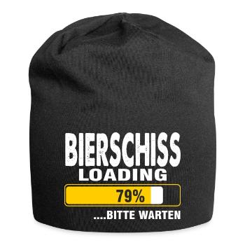 Bierschiss loading Bierparty Biertrinker kostüm - Jersey-Beanie - Schwarz - Vorne